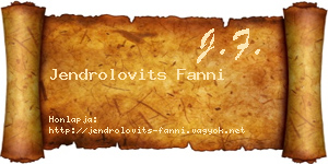 Jendrolovits Fanni névjegykártya
